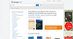 Desktop Screenshot of link.springer.com